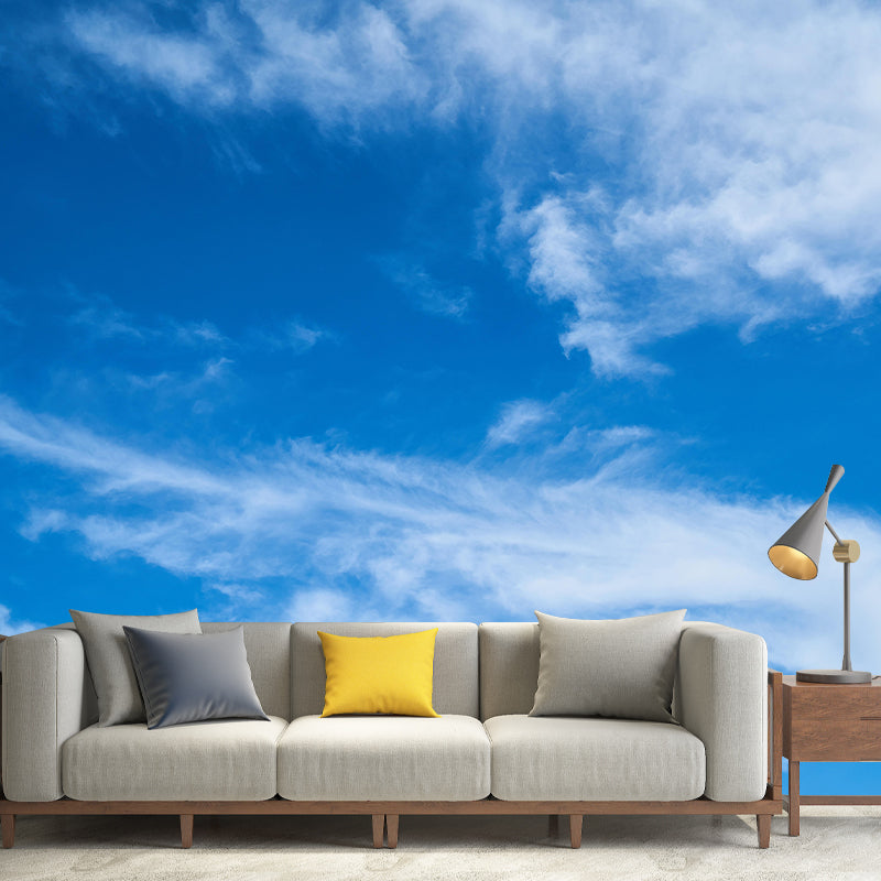 Horizontal Photography Sky Mural Stain Resistant Wall Art for Dining Room