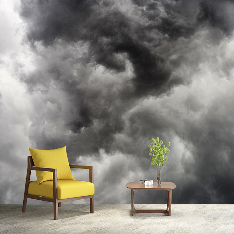 Horizontal Photography Sky Mural Soft Color Stain Resistant Wall Art for Bedroom