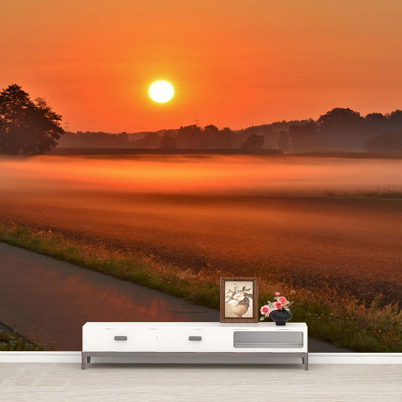 Horizontal Photography Sky Mural Soft Color Stain Resistant Wall Art for Bedroom