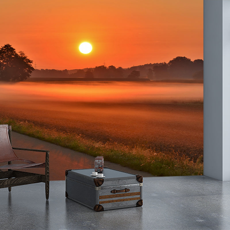 Horizontal Photography Sky Mural Soft Color Stain Resistant Wall Art for Bedroom