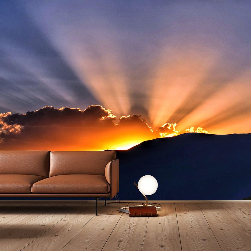 Horizontal Photography Sky Mural Stain Resistant Wall Art for Living Room