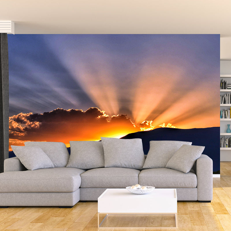 Horizontal Photography Sky Mural Stain Resistant Wall Art for Living Room