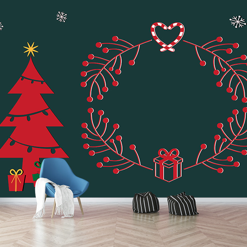 Tree Mural Contemporary Illustration for Dining Room Decoration