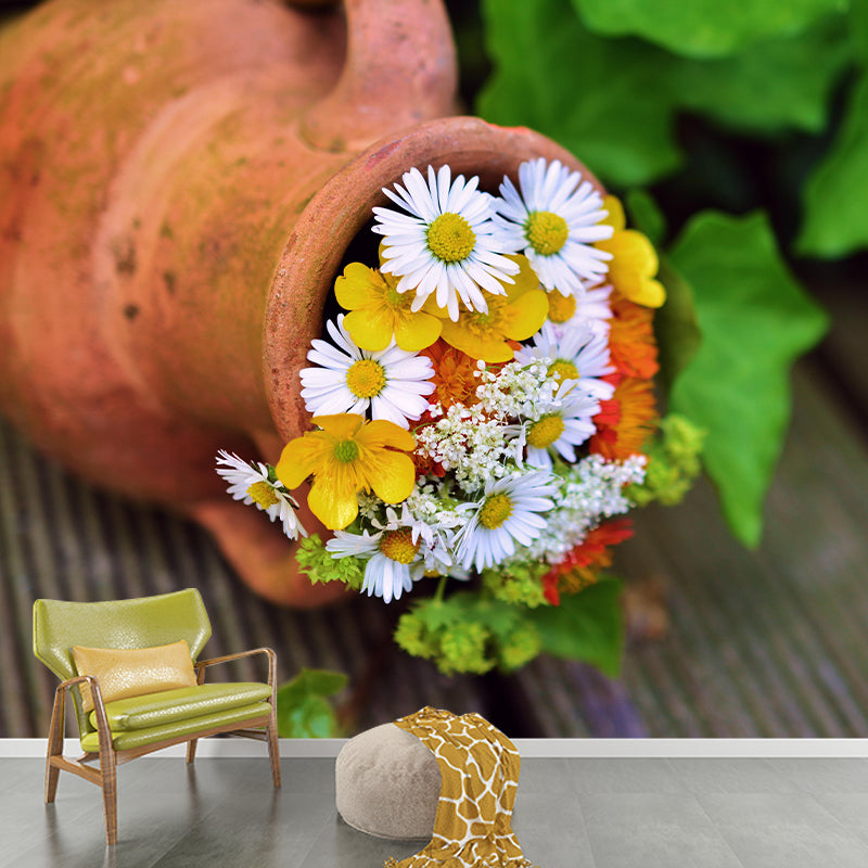 Customized Beautiful Bouquet Mural Horizontal Photography for Sleeping Room Decoration