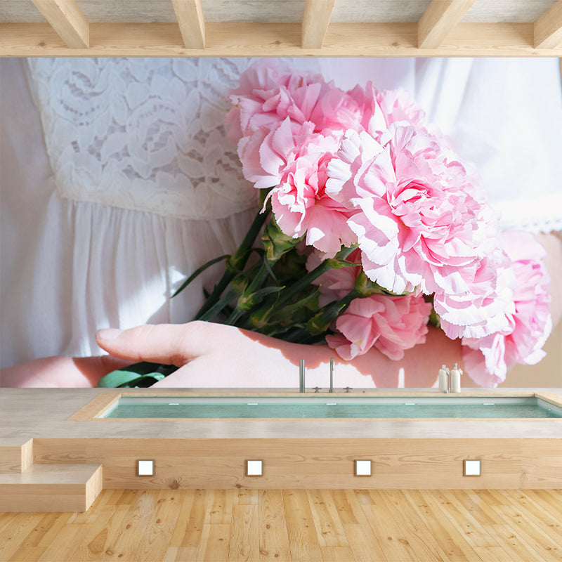 Bright Color Bouquet Mural Contemporary Photography for Living Room Decoration