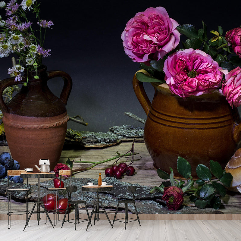 Soft Color Bouquet Mural Contemporary Photography for Living Room Decoration