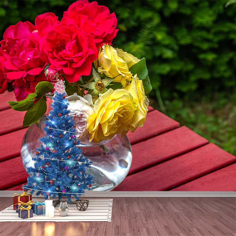 Soft Color Bouquet Mural Contemporary Photography for Living Room Decoration