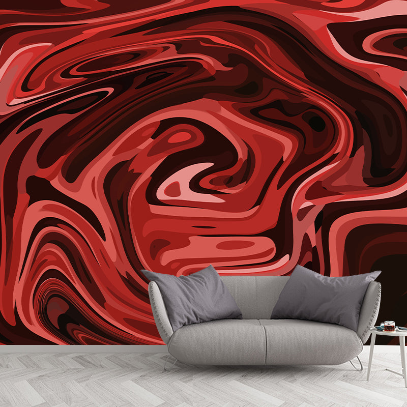 Abstract Swirl Stain-Resistant Wall Mural Contemporary Wall Art for Living Room