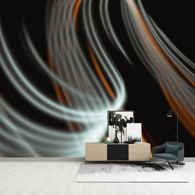 Line Abstraction Wall Covering for Home Decor, Stain Resistant, Made to Measure