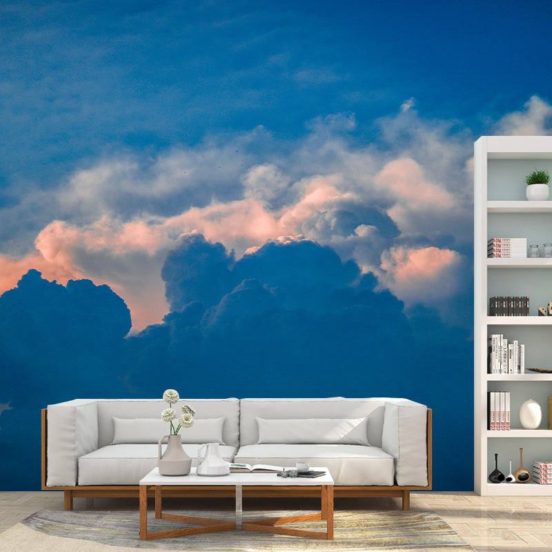 Beautiful Cloudscape Water Resistant Murals for Living Room, Customized Size Available