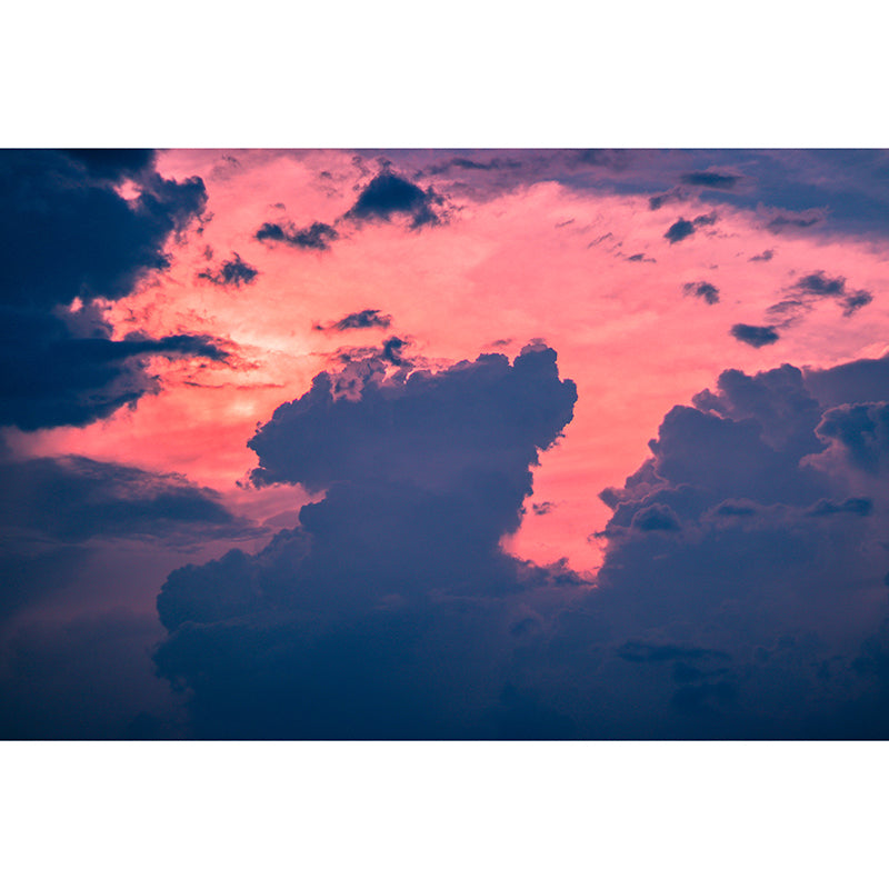 Cloudscape Over Sky Mural Water Resistant Wall Art for Home Decor, Customized Size Available