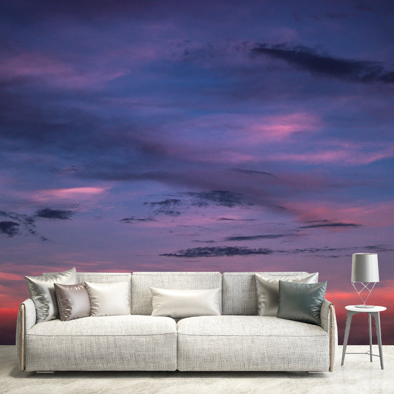 Cloudscape Over Sky Mural Water Resistant Wall Art for Home Decor, Customized Size Available