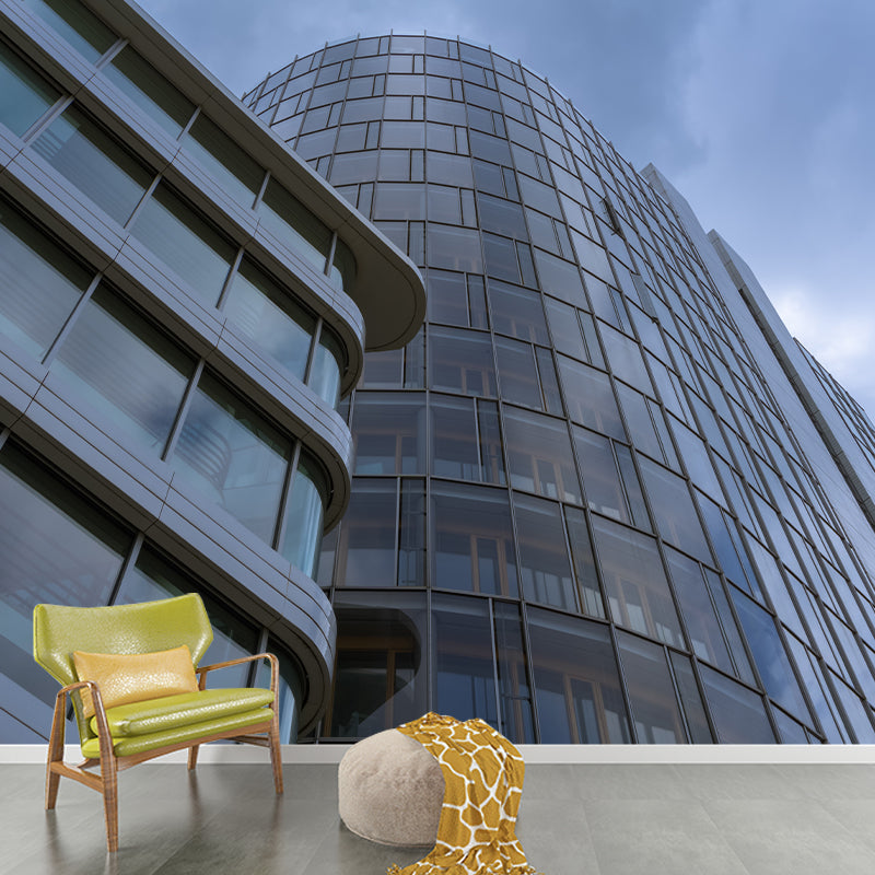 Modern City Building Mural Decal for Home Sitting Room Bedroom, Made to Measure