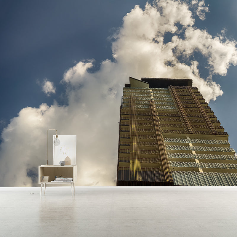 Modern City Building Mural Decal for Home Sitting Room Bedroom, Made to Measure