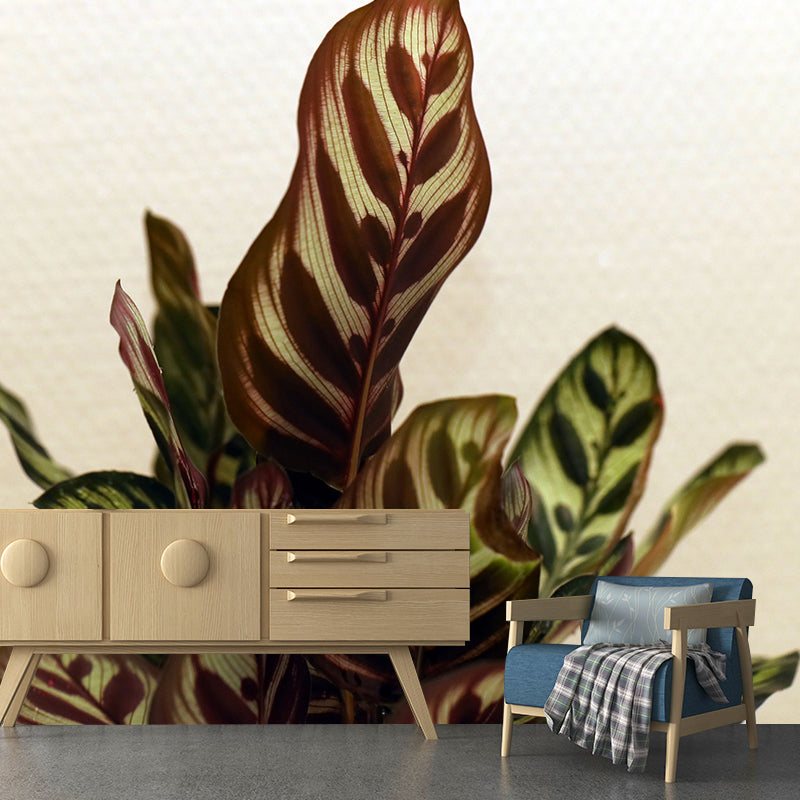 Plant Indoor Decorations Mural Wallpaper for Sleeping Room, Mildew Resistant