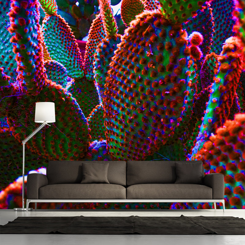 Full Size Prickly Cactus Removable Wall Mural for Reading Room, Customized Size Available