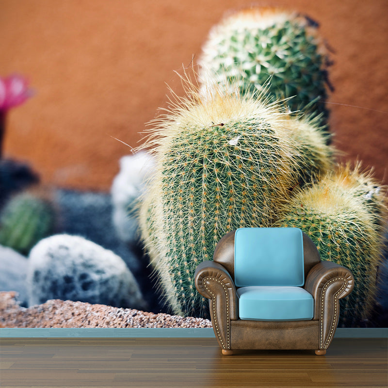 Full Size Prickly Cactus Removable Wall Mural for Reading Room, Customized Size Available