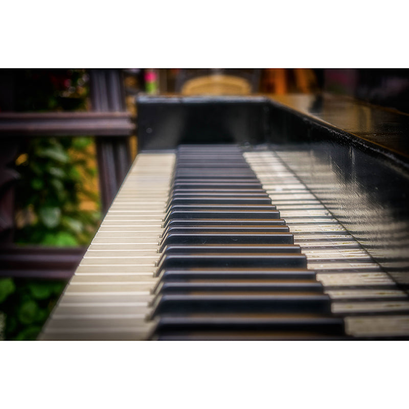 Piano Instrument Wall Mural for Playroom Mildew Resistant Wall Decor, Customized Size Available