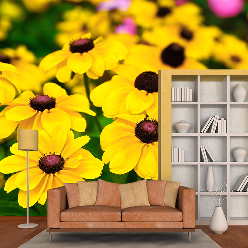 Minimalism Style Chrysanthemum Removable Wall Mural for Girls Bedroom, Customized Size Available