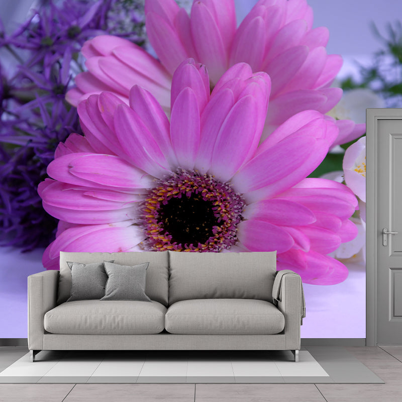 Minimalism Style Chrysanthemum Removable Wall Mural for Girls Bedroom, Customized Size Available