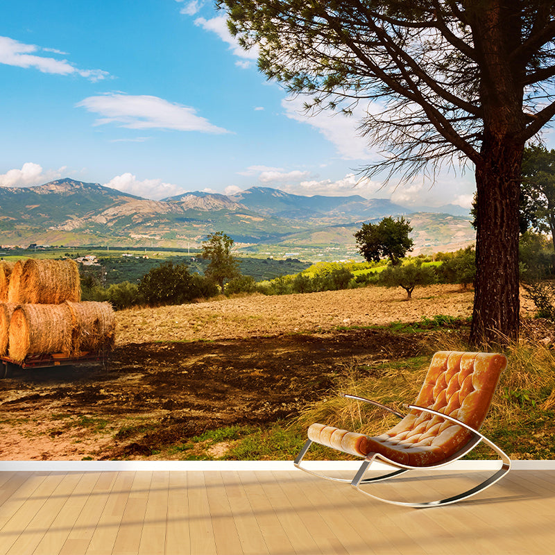 Contemporary Moisture Resistant Bales Mural Wall Covering for Decoration