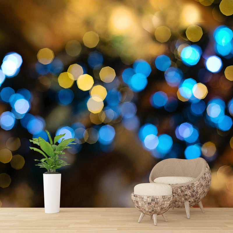 Contemporary Moisture Resistant Bokeh Mural Wall Covering for Bedroom Home Decor