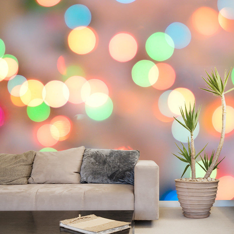 Moisture Resistant Bokeh Mural Wall Covering for Dining Room Home Decor