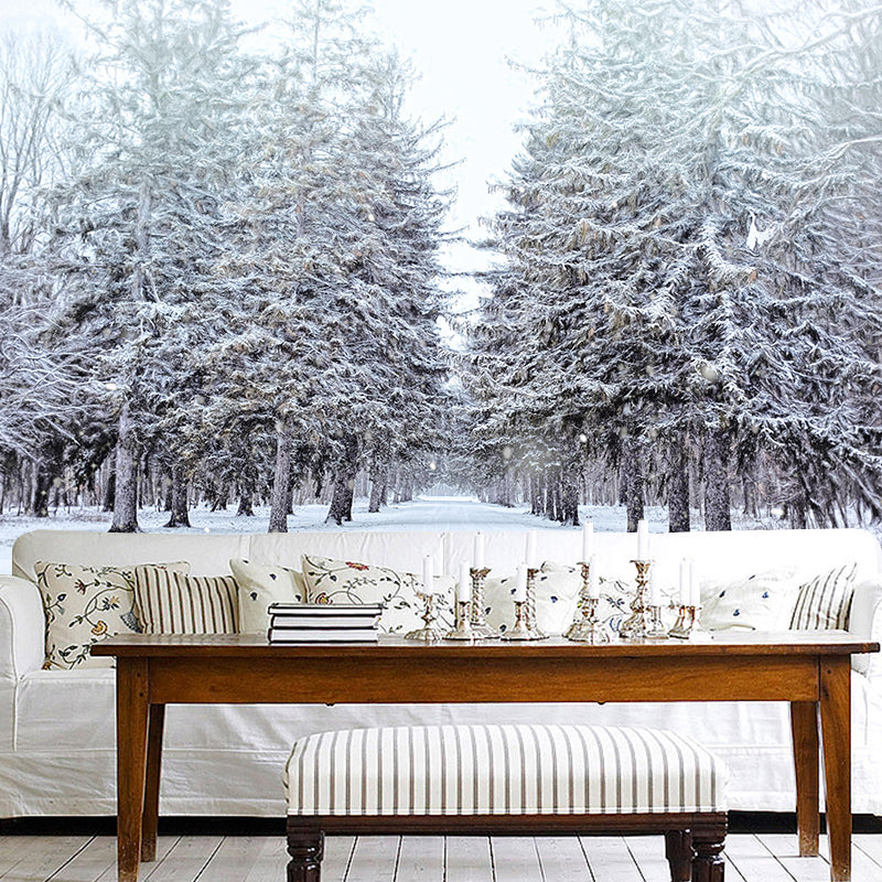 Contemporary Moisture Resistant Forest Mural Wall Covering for Kitchen Wall Decor