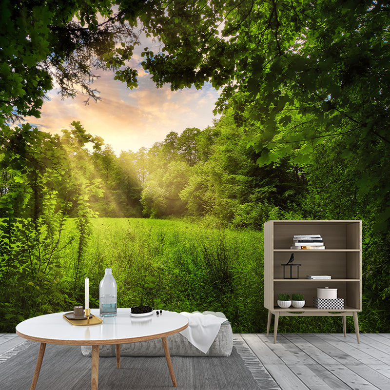 Moisture Resistant Forest Mural Wall Covering for Dining Room Wall Decor