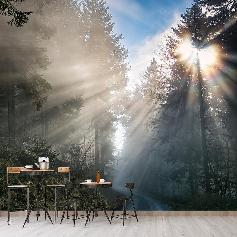 Moisture Resistant Forest Mural Wall Covering for Dining Room Wall Decor