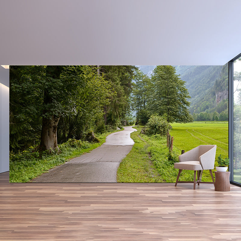 Contemporary Moisture Resistant Forest Mural Wall Covering for Dining Room Wall Decor