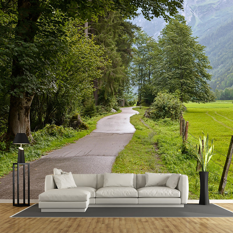 Contemporary Moisture Resistant Forest Mural Wall Covering for Dining Room Wall Decor