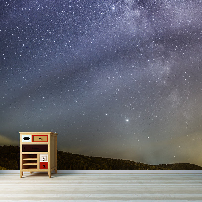 Mysterious Outer Space Wall Covering for Living Room Water Resistant Wall Decor