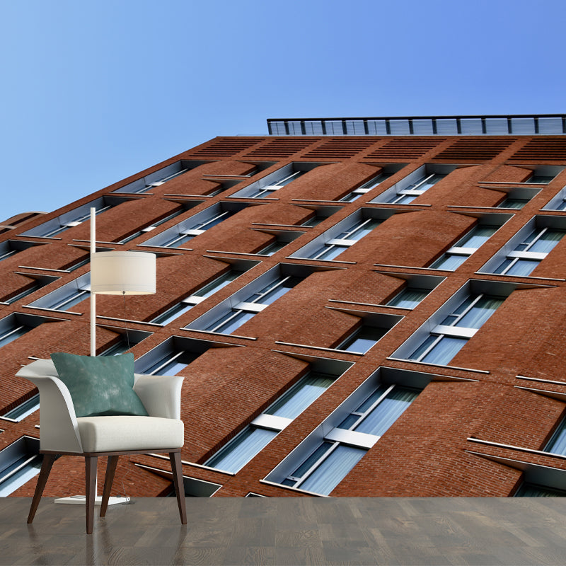 Tall Building Mural Wallpaper for Meeting Room Decoration, Moisture Resistant