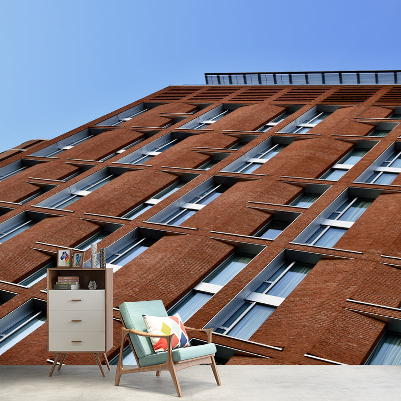 Tall Building Mural Wallpaper for Meeting Room Decoration, Moisture Resistant