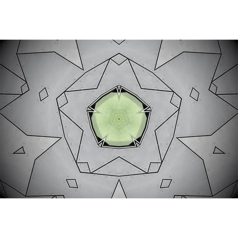 Geometric Illustration Full Size Wall Covering for Living Room, Customized Size Available