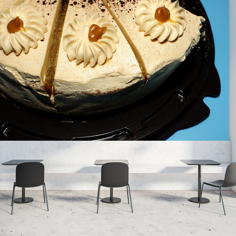 Sweet Cake Mural Wallpaper for Dessert Shop Decor in Light Color, Made to Measure