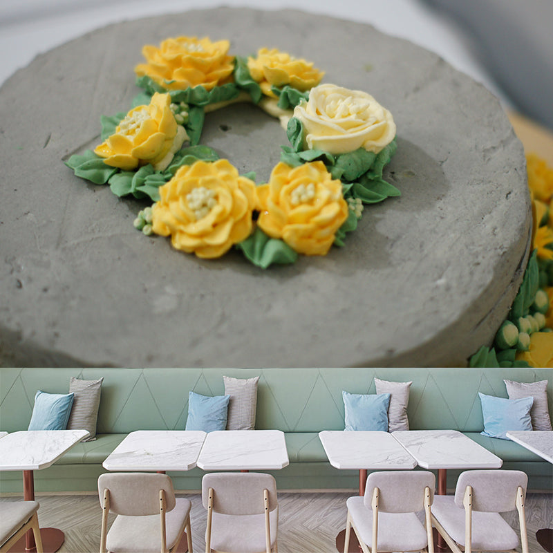 Sweet Cake Mural Wallpaper for Dessert Shop Decor in Light Color, Made to Measure