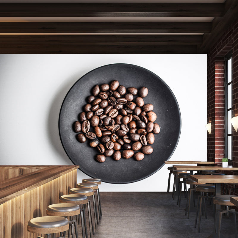 Minimalism Style Coffee Beans Mural for Coffee Shop, Personalized Size