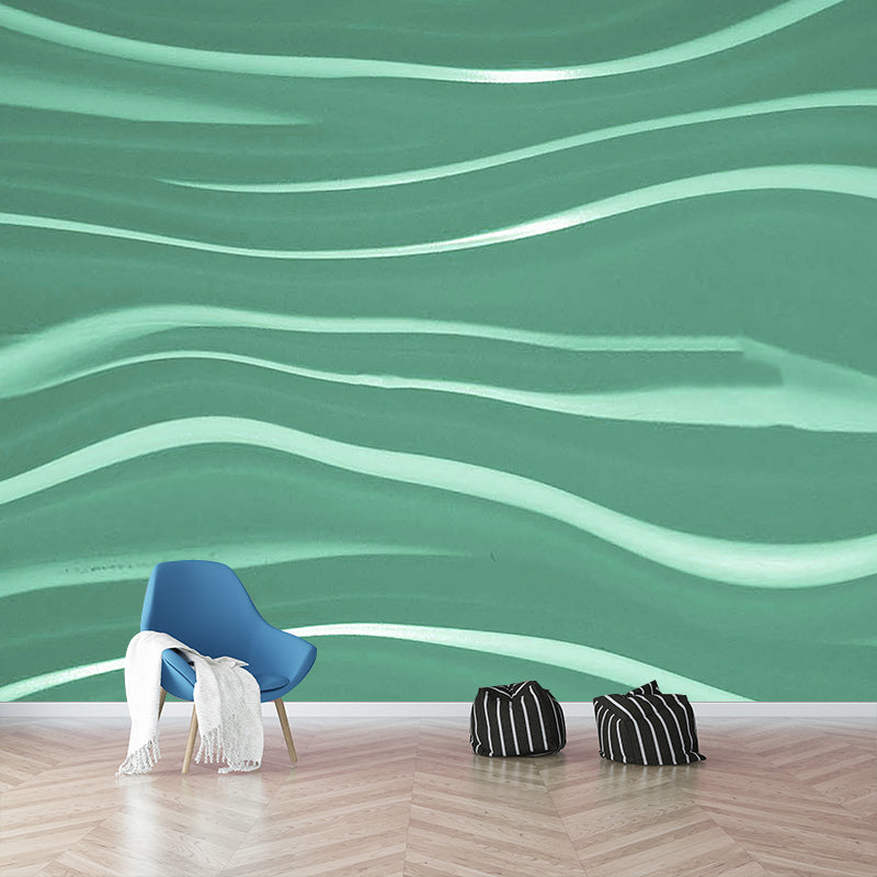 Wavy Line Abstraction Wall Mural for Living Room Wall Decor, Made to Measure
