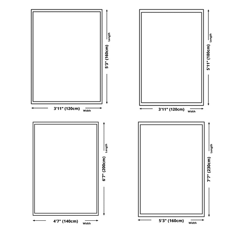 Modern Area Carpet Geometric Print Area Rug Polyester Living Room Carpet with Non-Slip Backing