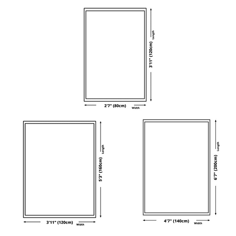 Navy Modern Area Rug Polyester Graphic Non-Slip Backing Rug for Living Room