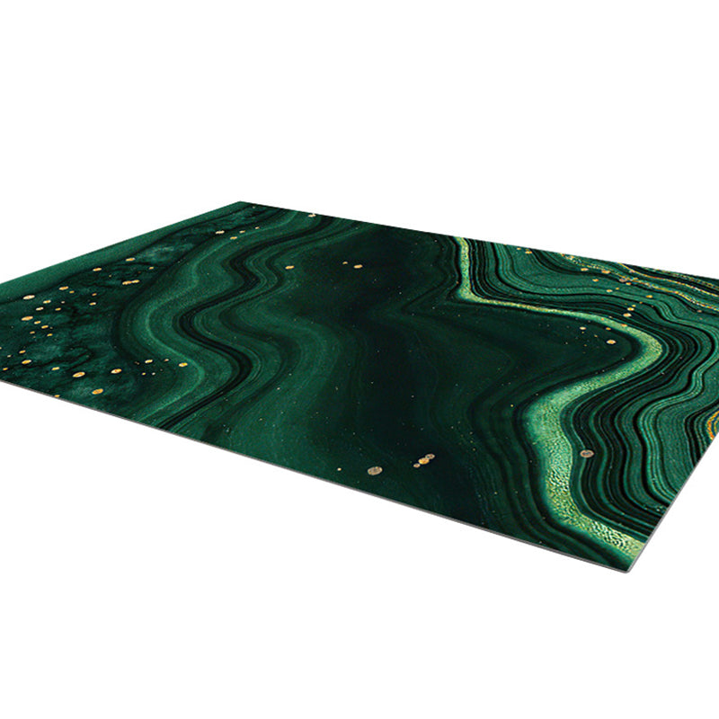 Contemporary Flowing Water Print Carpet Polyester Rug Non-Slip Backing Indoor Carpet for Living Room