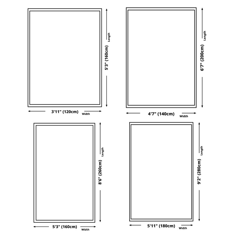 Modern Geometric Pattern Rug Black Polyester Area Carpet Non-Slip Backing Rug for Home Decor