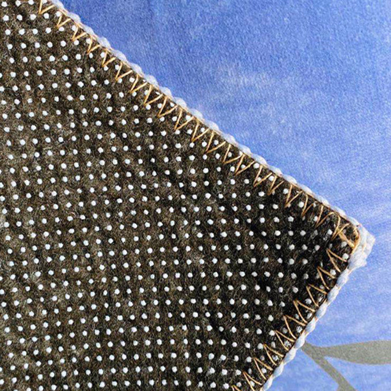 Multicolor Carpet Modern Plant Print Indoor Rug Polyester Anti-Slip Carpet for Living Room