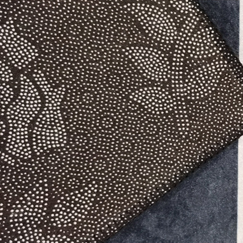 Modern Blue Carpet Color-Blocked Polyester Area Rug Anti-Slip Backing Rug for Living Room