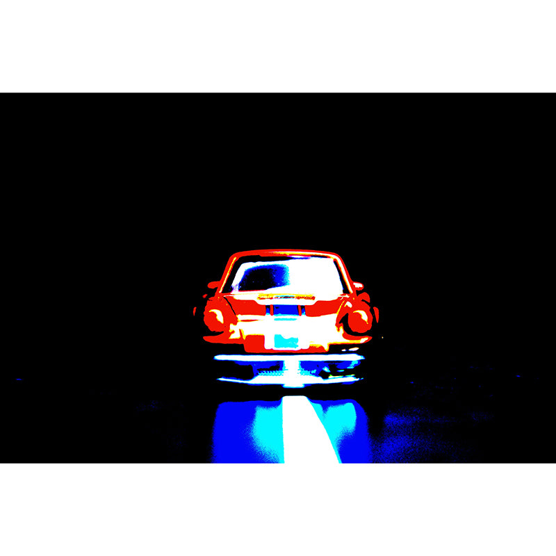 Car Illustration Wall Murals Contemporary Style Wall Art for Boys Bedroom