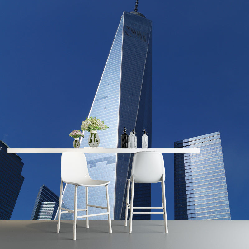 New York City Architecture Murals Contemporary Wall Covering for Sitting Room