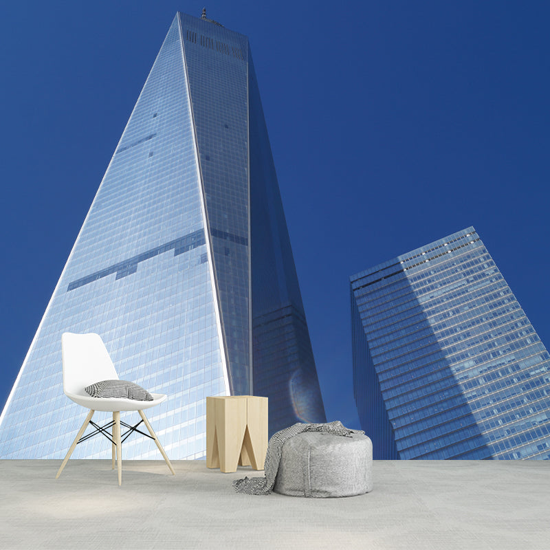 New York City Architecture Murals Contemporary Wall Covering for Sitting Room