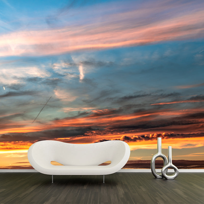 Clear Sky Scenery Mural Contemporary Home Decor for Sitting Room, Waterproofing